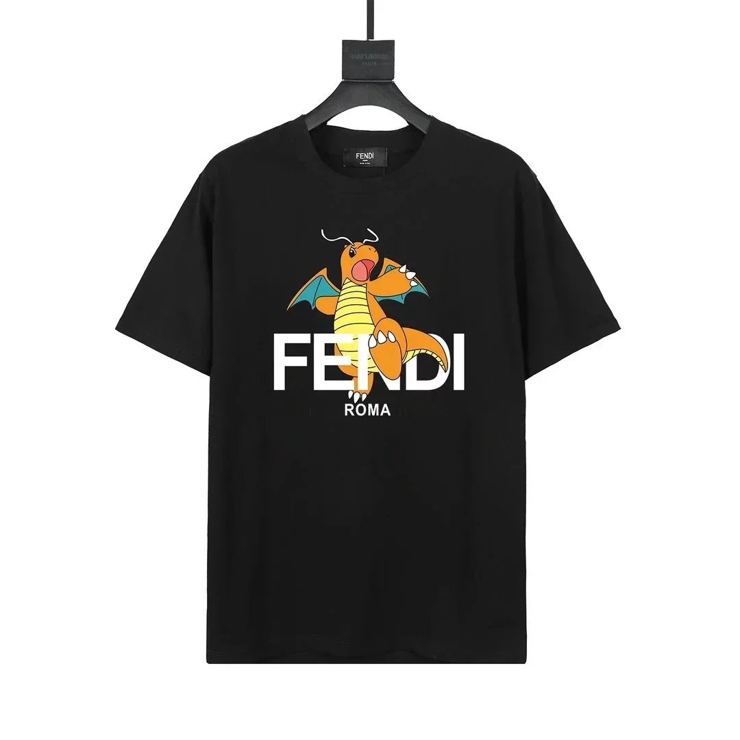 Fendi Black Short Sleeve T-Shirt