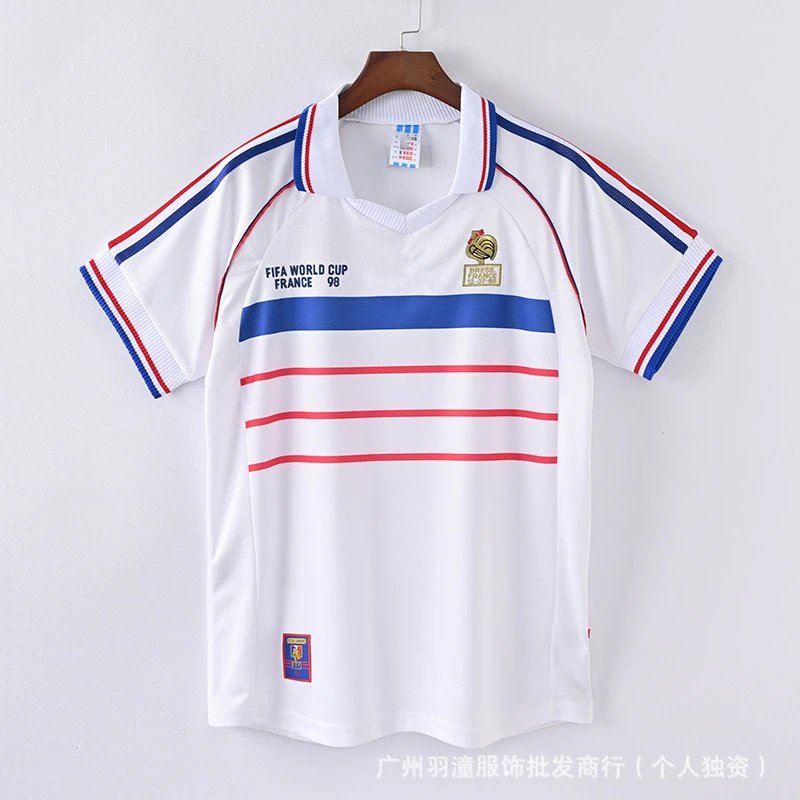 Spain National Team 1994 World Cup Away Jersey White/Red/Orange Polo - 29