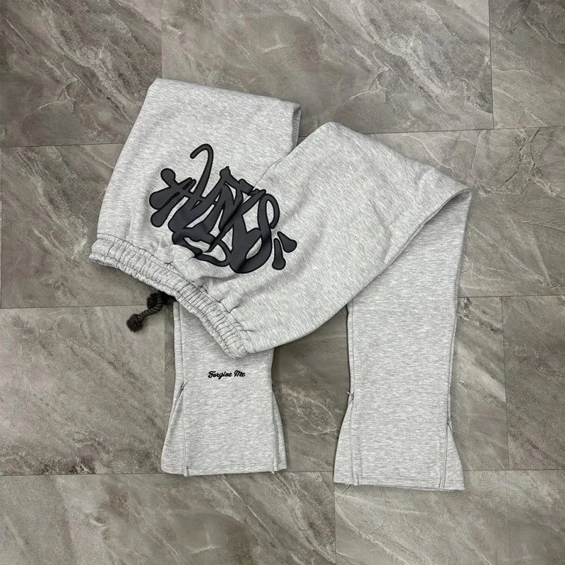 Sengline Me Graffiti Logo Heather Gray Sweatpants