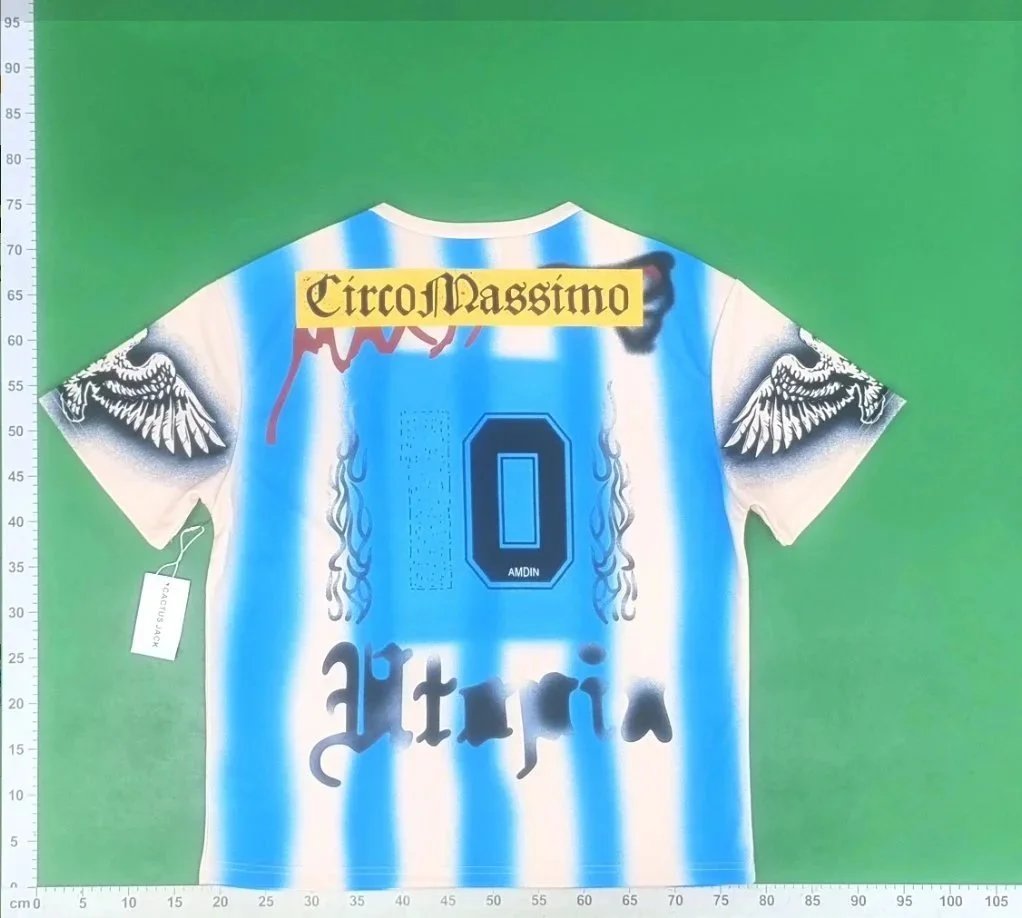 Argentina National Team Lionel Messi #10 Home Jersey Blue and White Striped Jersey - 10