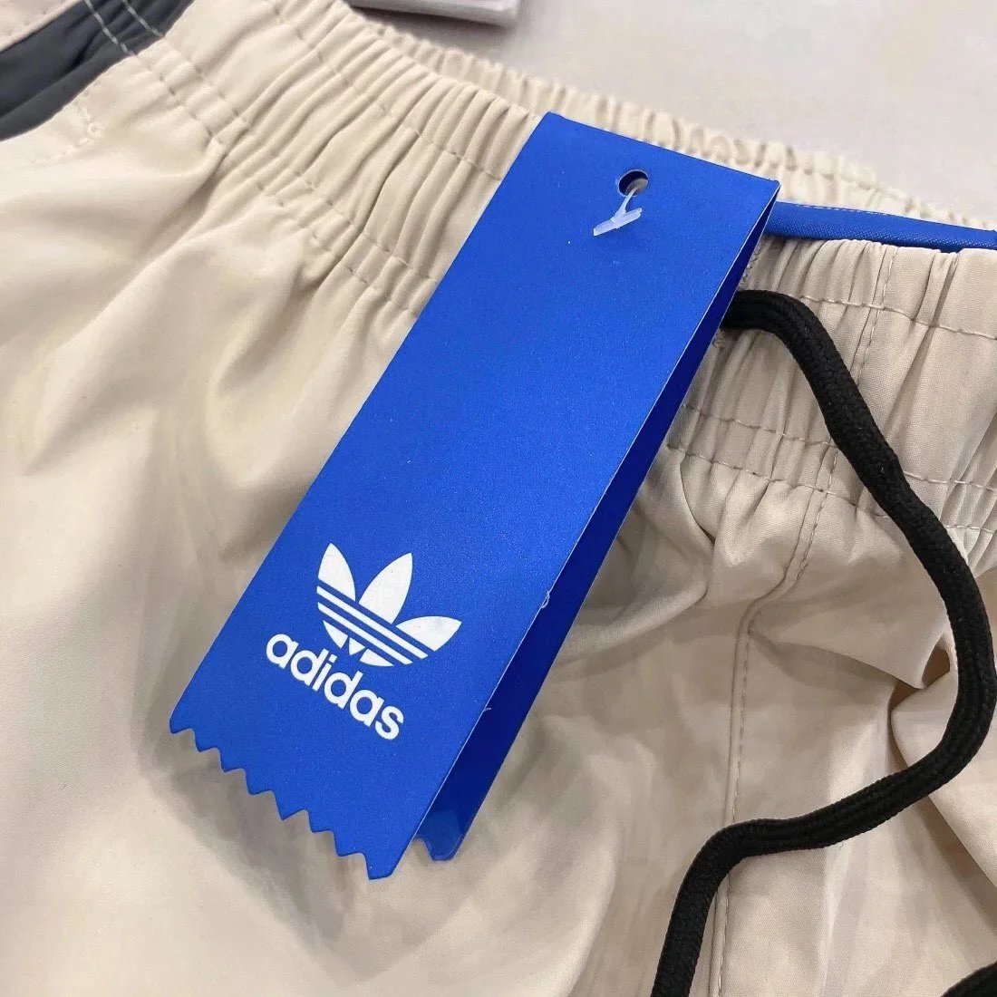 Adidas Originals Track Jacket and Pants Set Beige Navy Tracksuit - 6