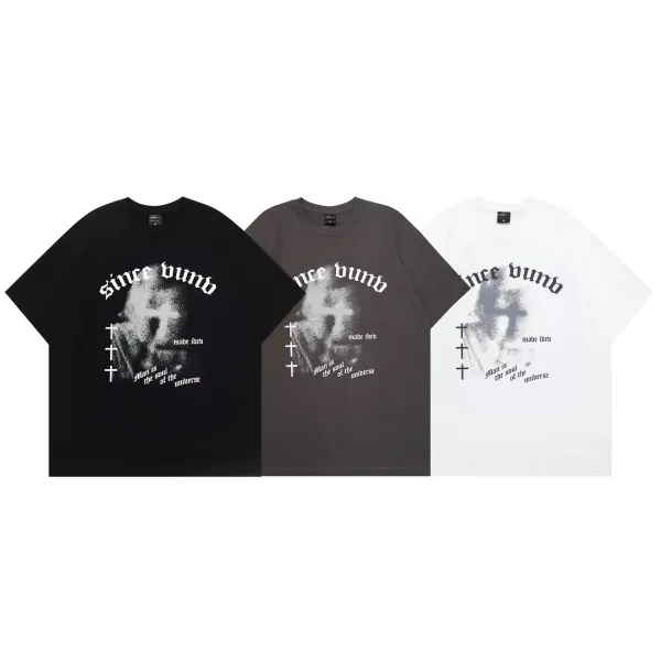 SINCEVUNC Graphic Print Beige Oversized T-Shirt - 5