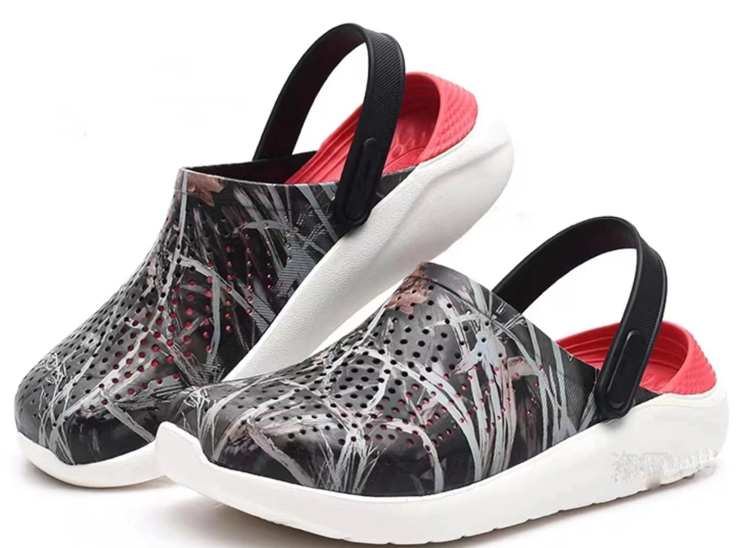 Crocs Classic Leopard Print Clog Pink Black - 5