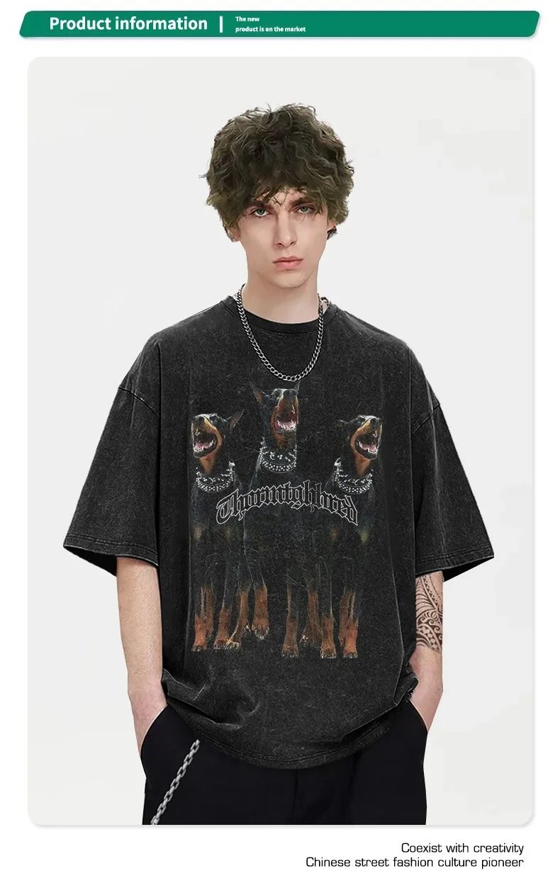 Gallery Dept. Three Dobermans Acid Wash Vest-Top Black - 9