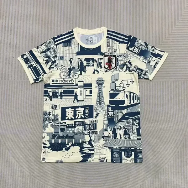 Tokyo Cityscape Print T-Shirt Multicolor - 1