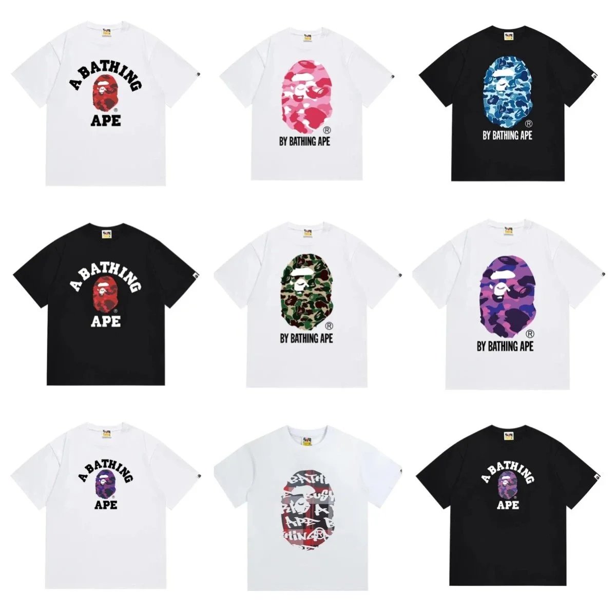 A Bathing Ape Multi Color Graphic T-Shirt