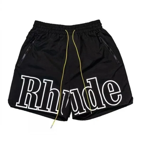 Rhude Logo Swim Shorts Black - 3