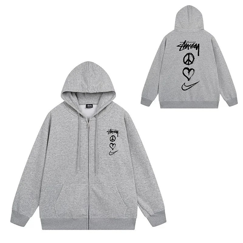 Stüssy 8-Ball Zip-Up Hoodie Black - 8