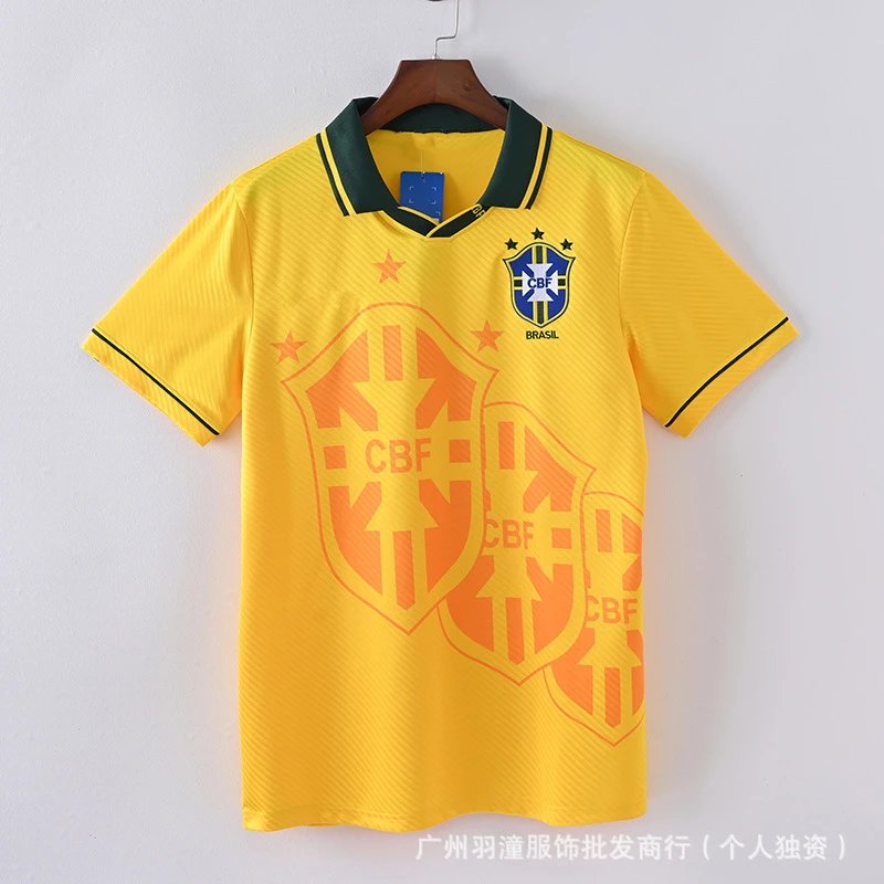 CBF Brazil National Team Retro Jersey Yellow - 1