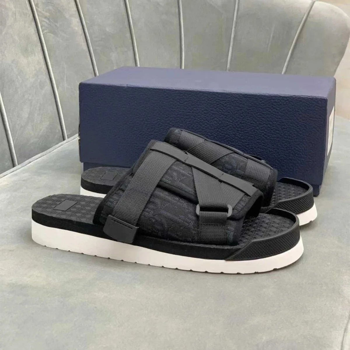 Dior B23 Oblique Sandals Black Sandals - 11