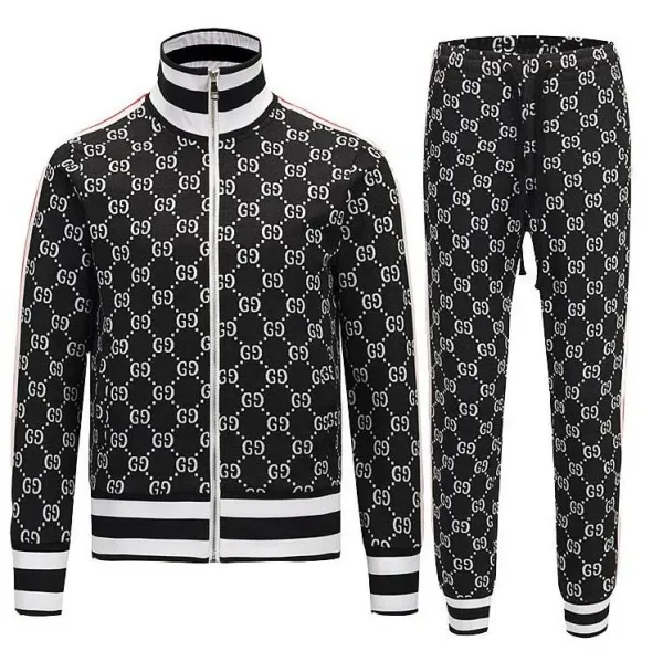 Gucci GG Monogram Track Suit Navy Red White - 7