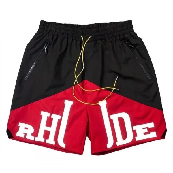 Rhude Logo Swim Shorts Black - 5