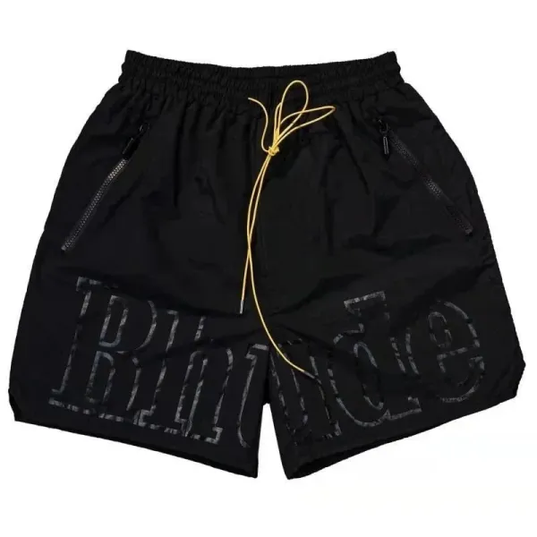 Rhude Logo Swim Shorts Black - 8