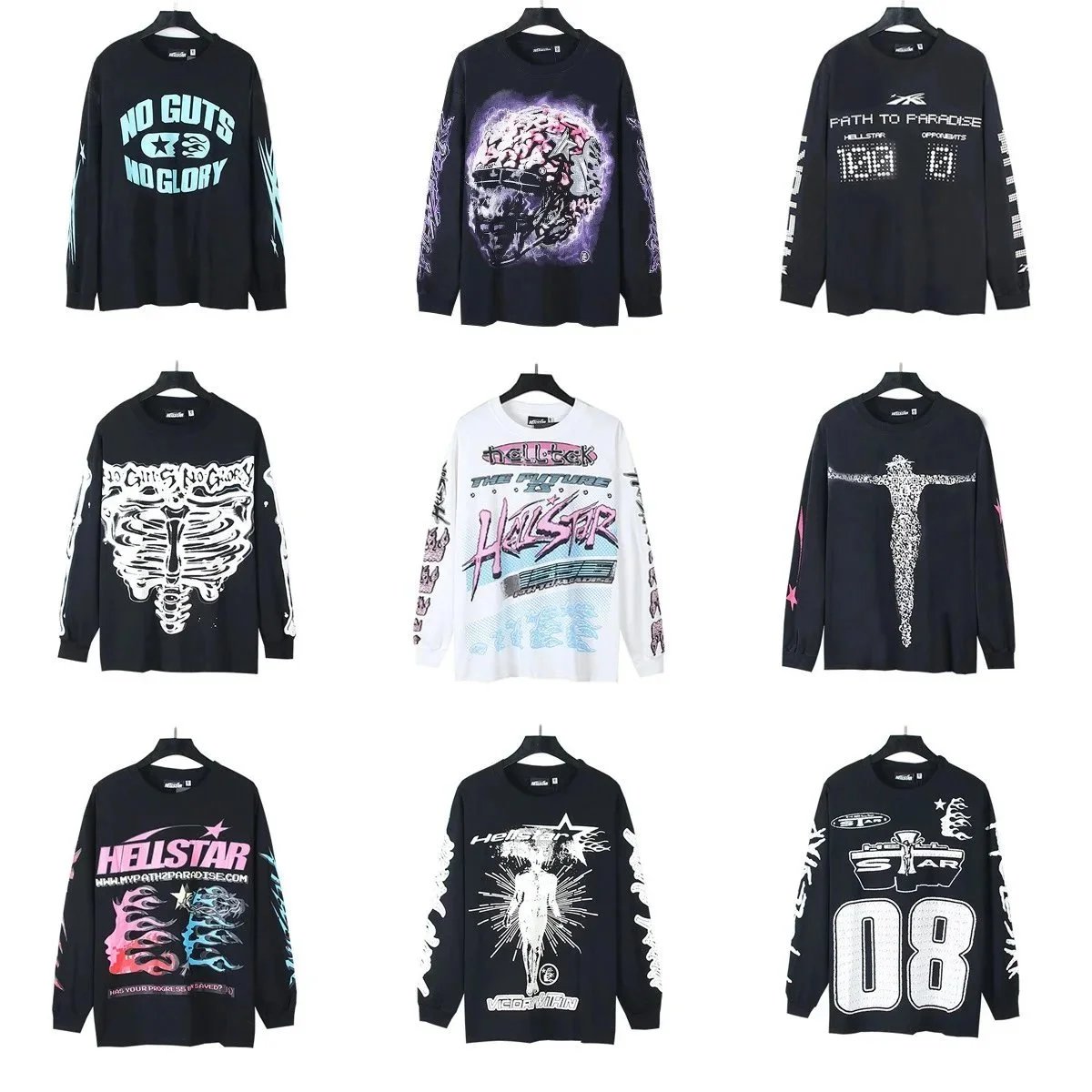 Hellstar Black Long Sleeve Graphic Tee