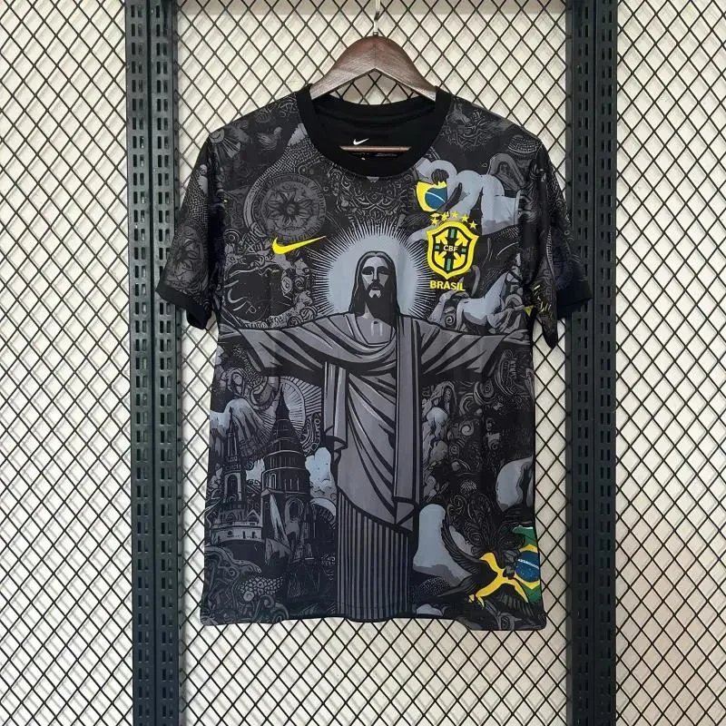 Nike Brazil 2022 World Cup Christ the Redeemer Graphic Jersey - 1