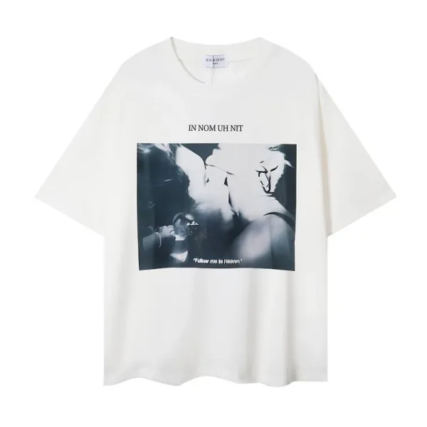 IN NOM UH NIT Graphic Print Oversized T-Shirt White - 1