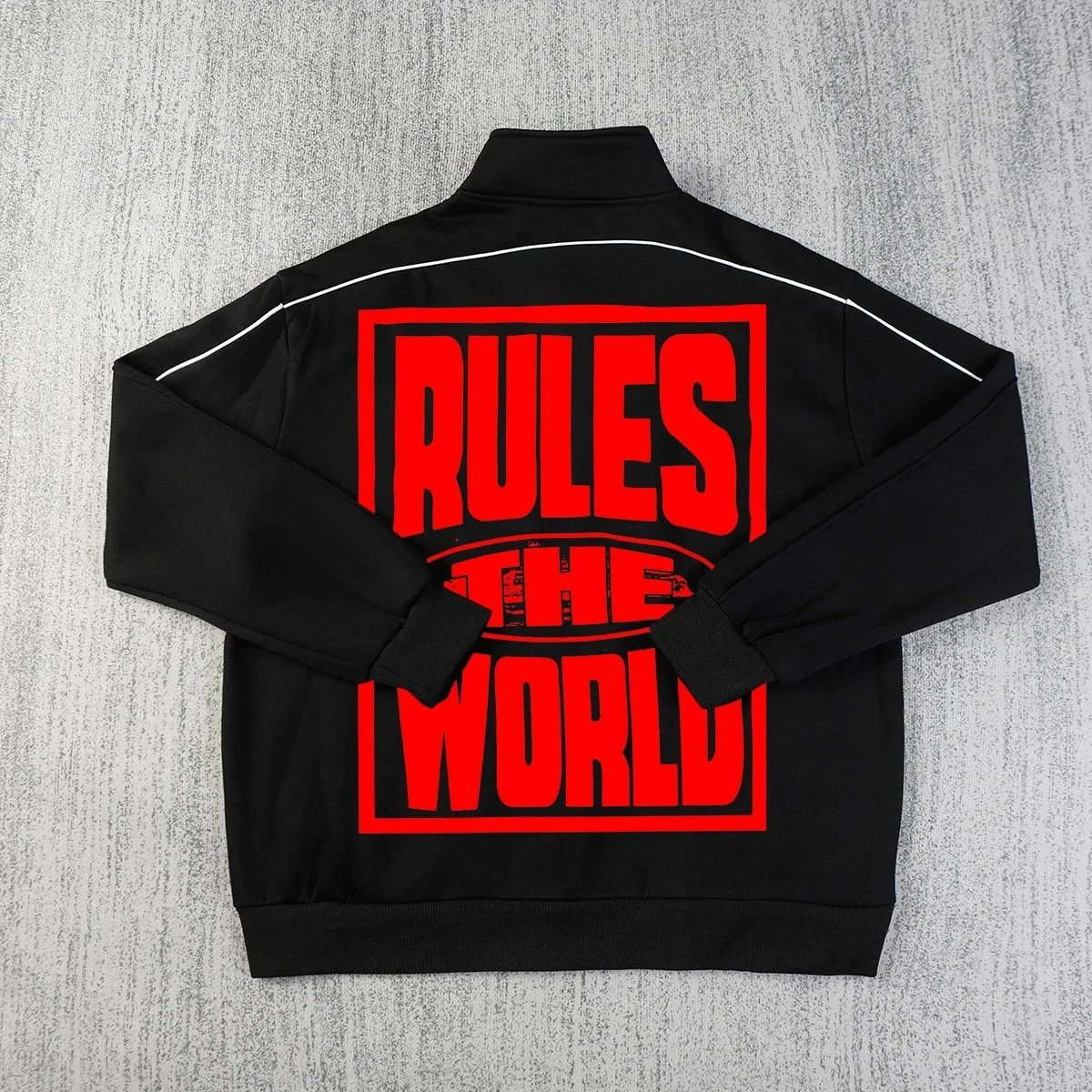 Corteiz Track Jacket Black with Pink Logo - 5