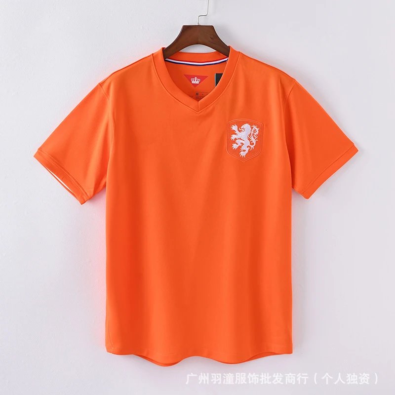 Spain National Team 1994 World Cup Away Jersey White/Red/Orange Polo - 15