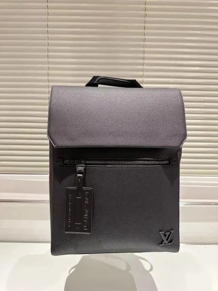 Louis Vuitton Onthego Backpack Black Grain Leather Backpack - 1