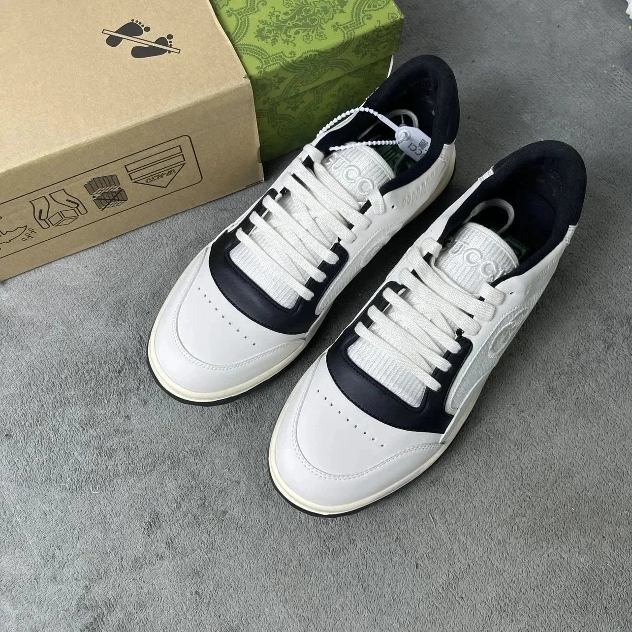 Gucci Rhyton Low Top Sneakers Beige and Brown - 6