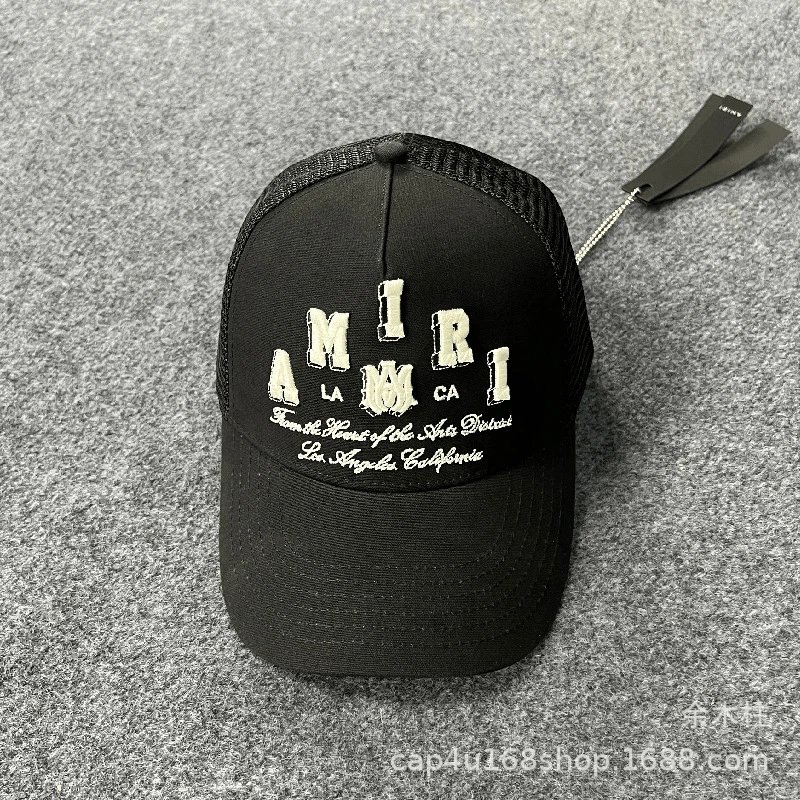 Amiri Mesh Trucker Cap Black Hat