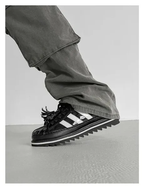 Adidas Originals Superstar Platform Patent Black White Sneakers - 3