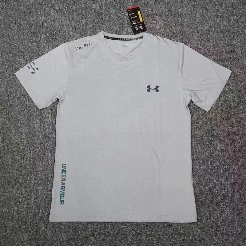 Under Armour Threadborne Tech T-Shirt Charcoal Gray Activewear Top - 6