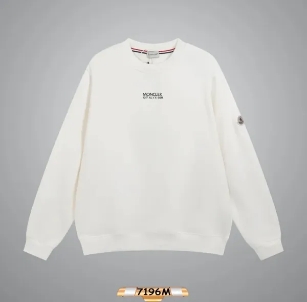 Moncler x Alyx 907 White Crewneck Sweatshirt - 1