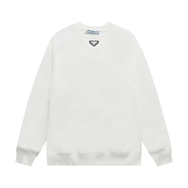Prada Hoodies & Sweatshirts Crewneck sweatshirt with triangle logo badge product detail image 2