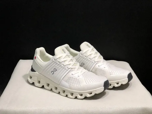 On Cloud X 3 Light Gray Lime Green Running Shoes - 5