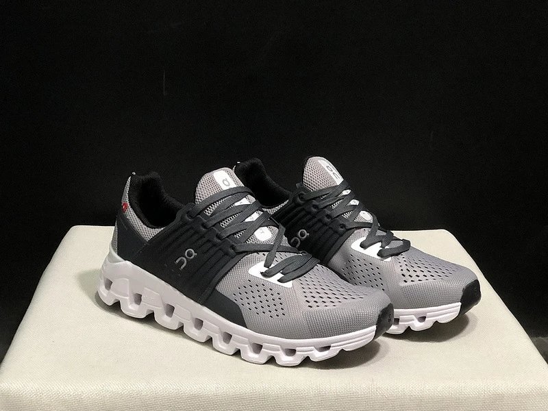On Cloud X 3 Light Gray Lime Green Running Shoes - 13
