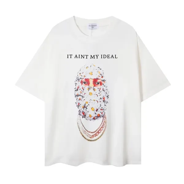 Graffiti x Unknown Artist 'It Ain't My Ideal' Floral Mask Print Oversized T-Shirt - 1