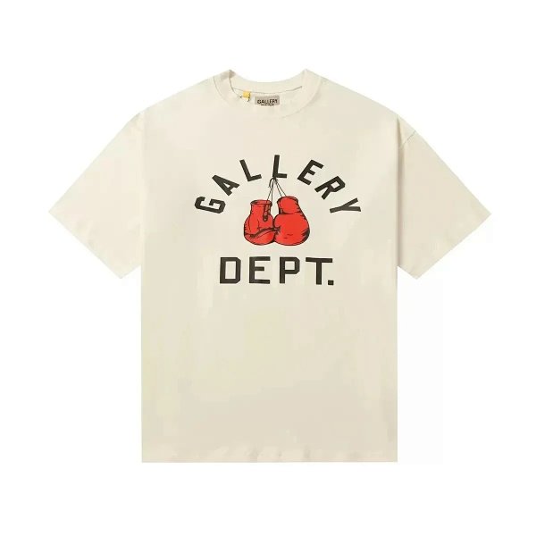 Gallery Dept Boxing Gloves Graphic T-Shirt Beige product listing in Litbuy spreadsheet finds