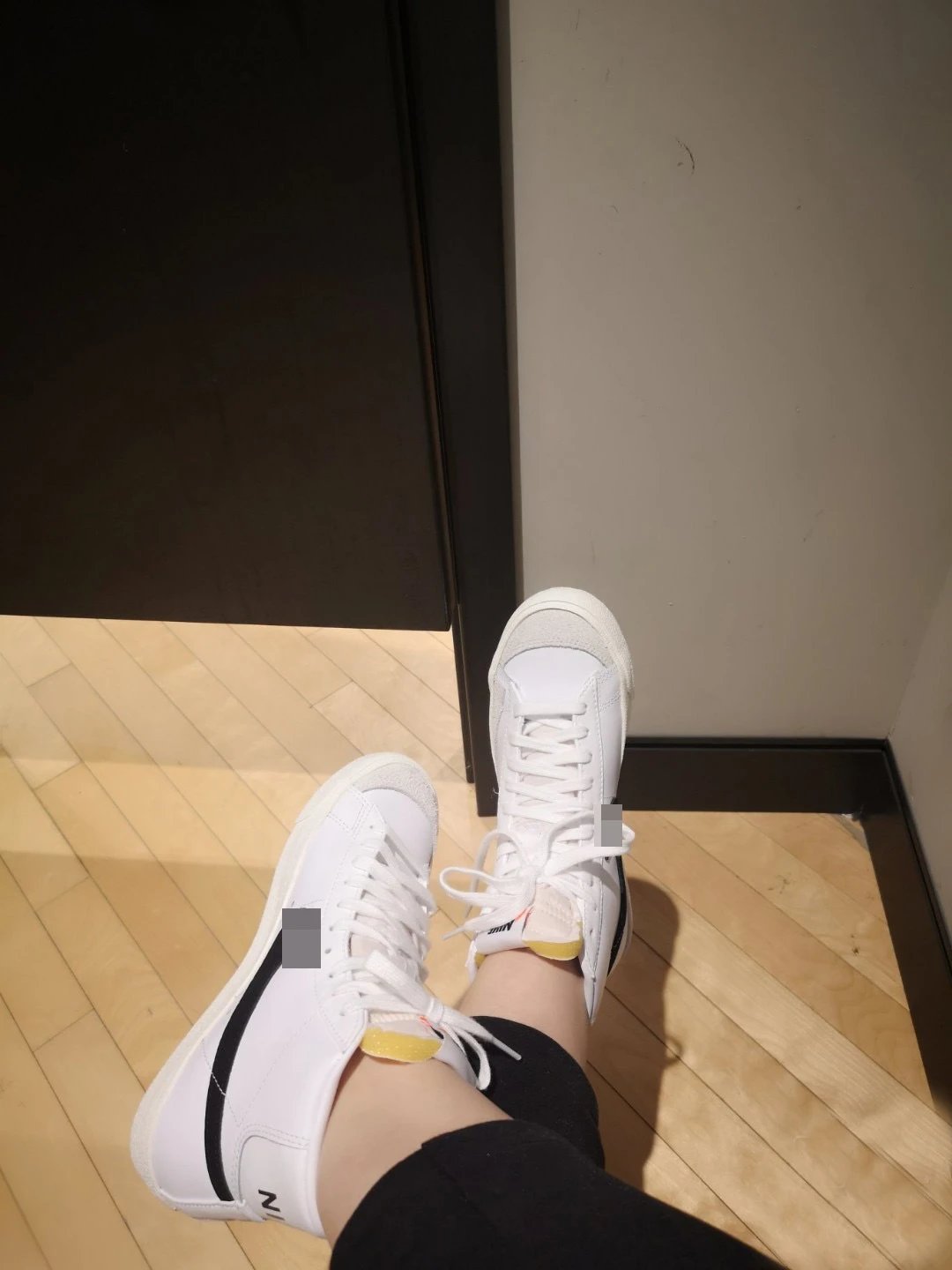 Nike Blazer Mid '77 Black White Sneakers - 8