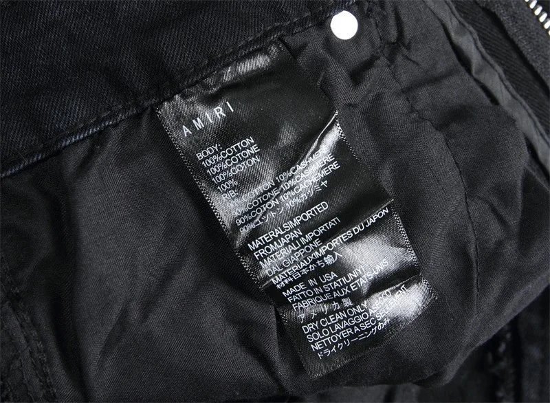 Amiri Tiger Embroidered Black Slim Fit Jeans - 8