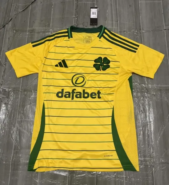Adidas Celtic FC 2023-24 Away Jersey Yellow/Green - 1