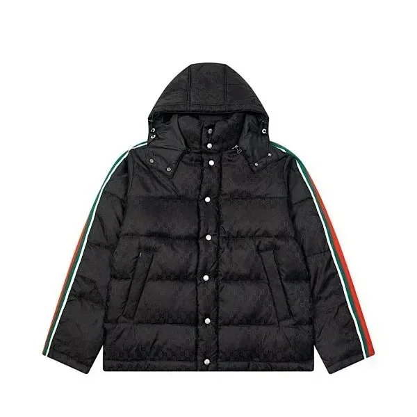 Gucci Down Jackets Hooded monogram puffer jacket product detail image 1