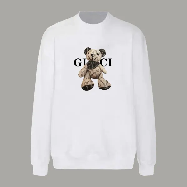 Gucci Bear Print White Hoodie - 1