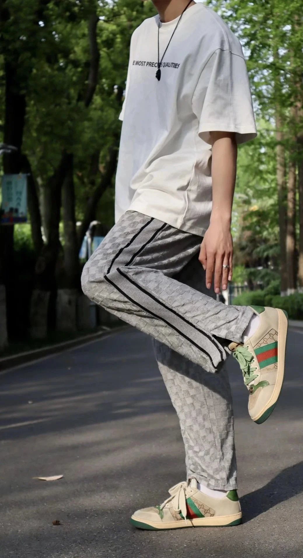 Gucci Tennis 1977 Web Stripe White Sneakers - 4