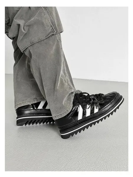 Adidas Originals Superstar Platform Patent Black White Sneakers - 4