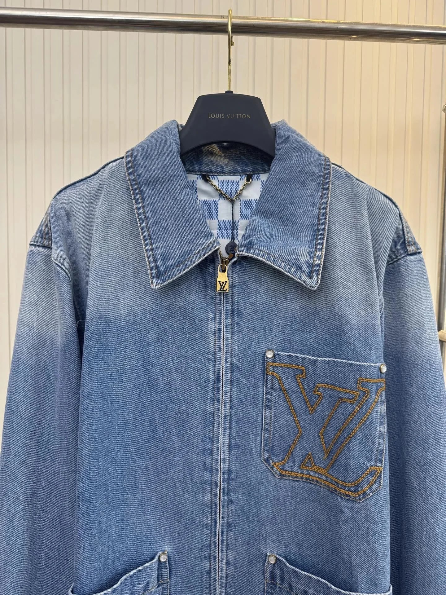 Louis Vuitton LV Monogram Denim Jacket Blue - 3