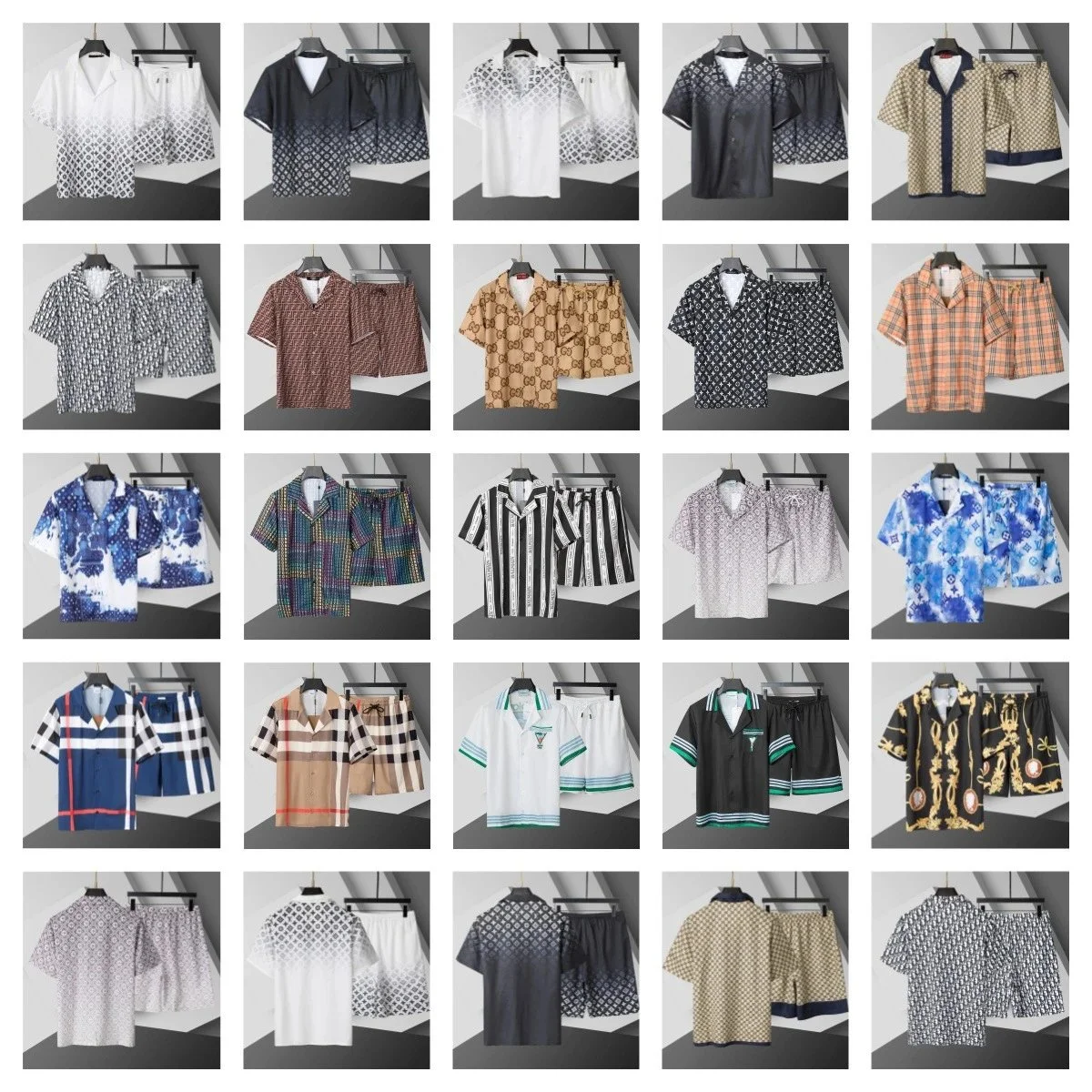 Louis Vuitton LV /Dior /Burberry suit T-shirt/shor
