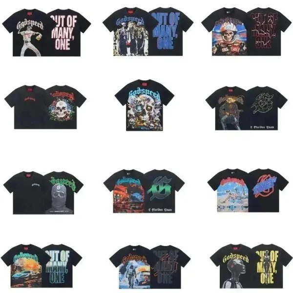 Godspeed x E Pluribus Unum Graphic Print Black T-Shirt - 6