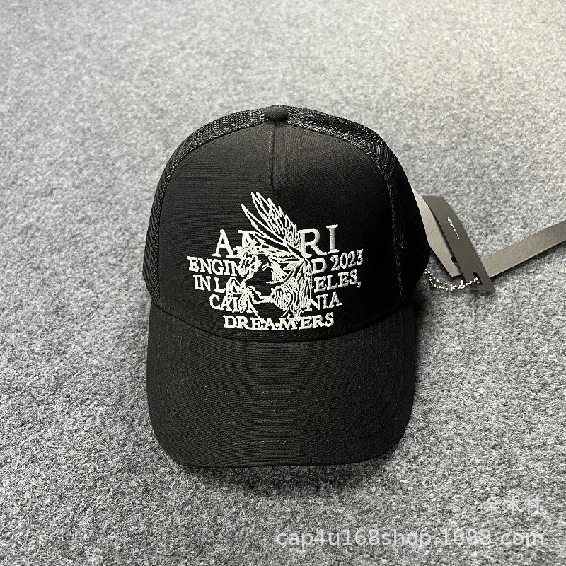 Amiri Engineered Dreams Black Trucker Cap - 1