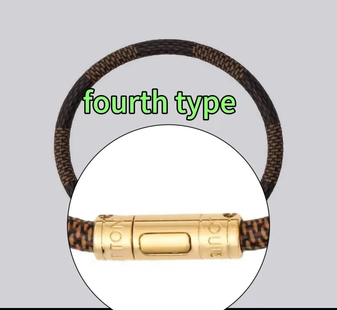 Silver Buckle Old Flower Leather Bracelet - 3