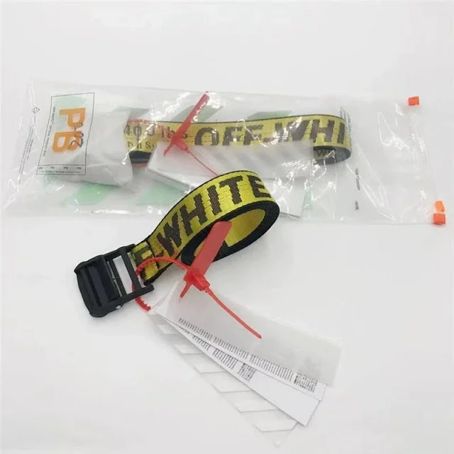 Unbranded Belts Jacquard Letter Web Belt with Alloy Buckle product detail image 4