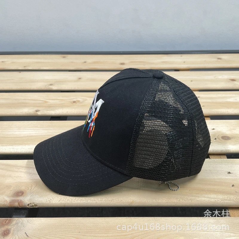 AMI Paris Logo Embroidered Two-Tone Baseball Cap - 65