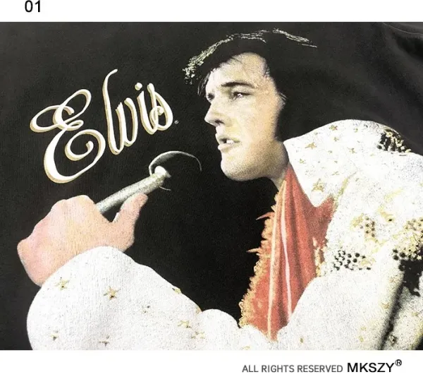 Elvis Presley Graphic T-Shirt Black - 8
