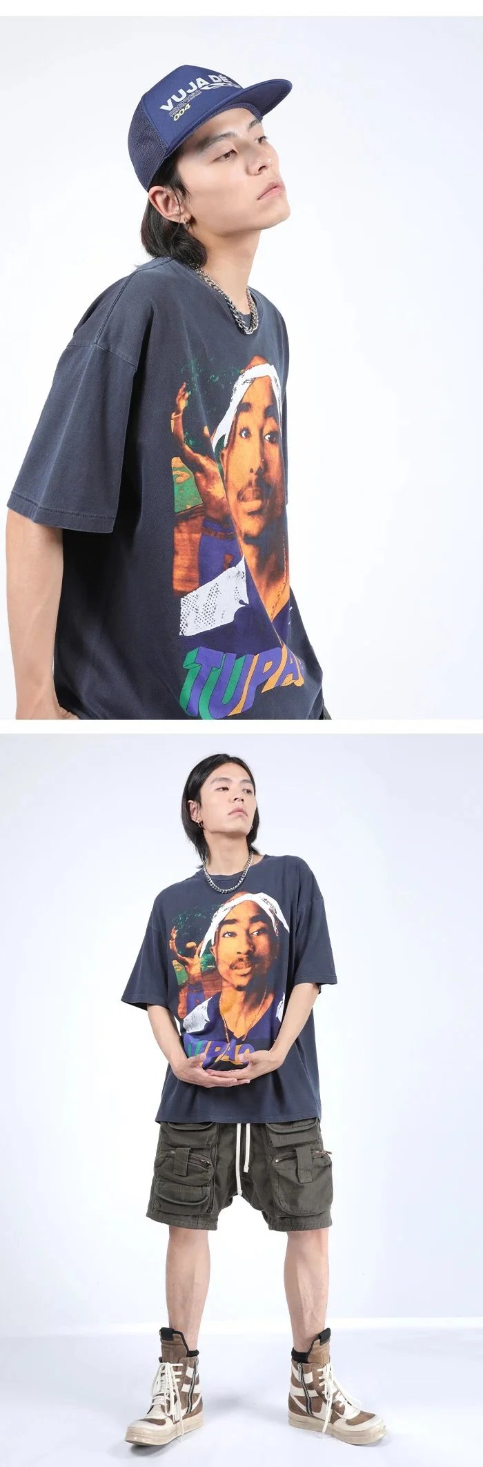 Gallery Dept. Janet Jackson Graphic Tee Navy - 8