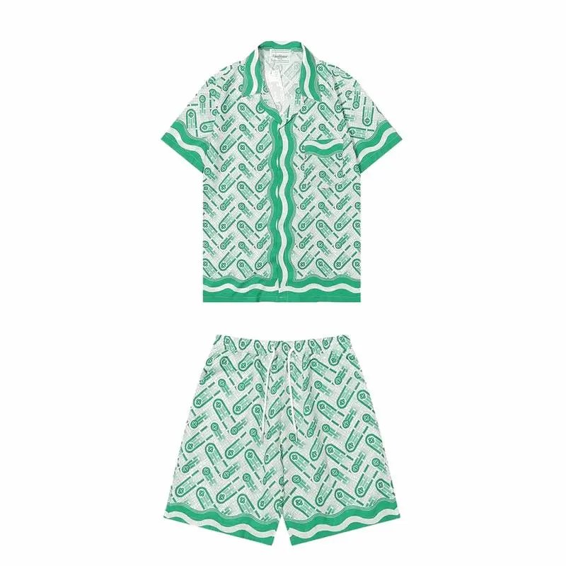 Bottega Veneta Green Short Sleeve Shirt and Shorts Set